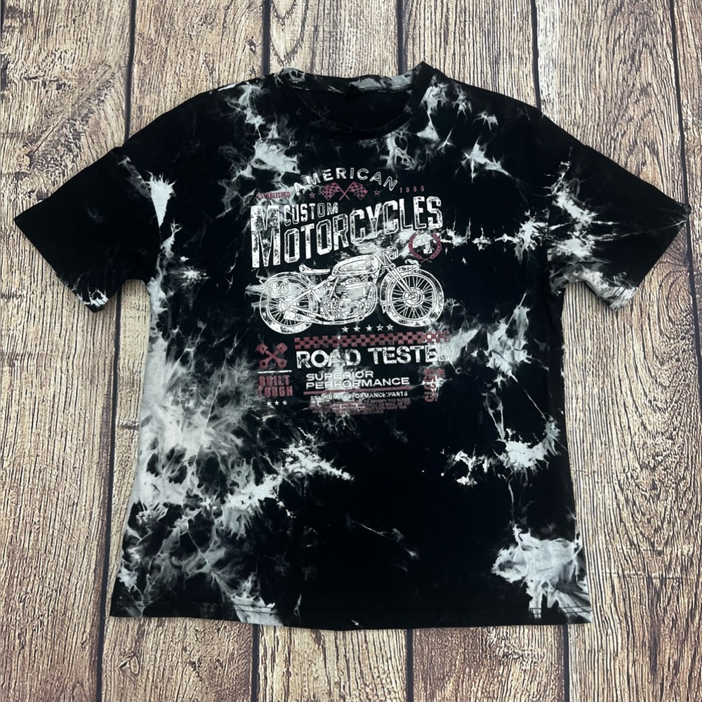 American Customs Motorcycle Tie Dye T-shirt Small